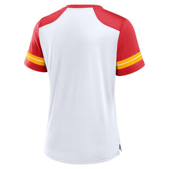 Women's Foiled Primary Lace-Up T-Shirt - Kansas City Chiefs