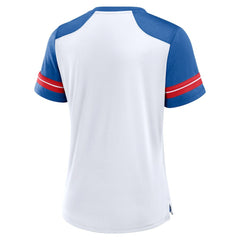 Women's Foiled Primary Lace-Up T-Shirt - New York Giants
