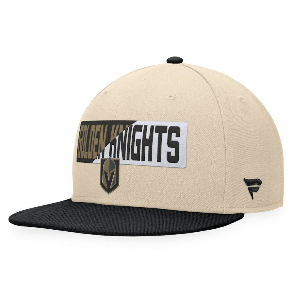 NHL Cream/Black Vegas Golden Knights Fanatics Goalaso Snapback Hat