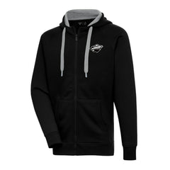 NHL Black Minnesota Wild Antigua Metallic Logo Victory Full-Zip Hoodie