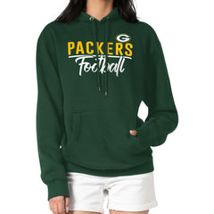 G-III 4Her by Carl Banks Women's Graphic Fleece Pullover Hoodie - Green Bay Packers
