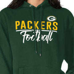 G-III 4Her by Carl Banks Women's Graphic Fleece Pullover Hoodie - Green Bay Packers