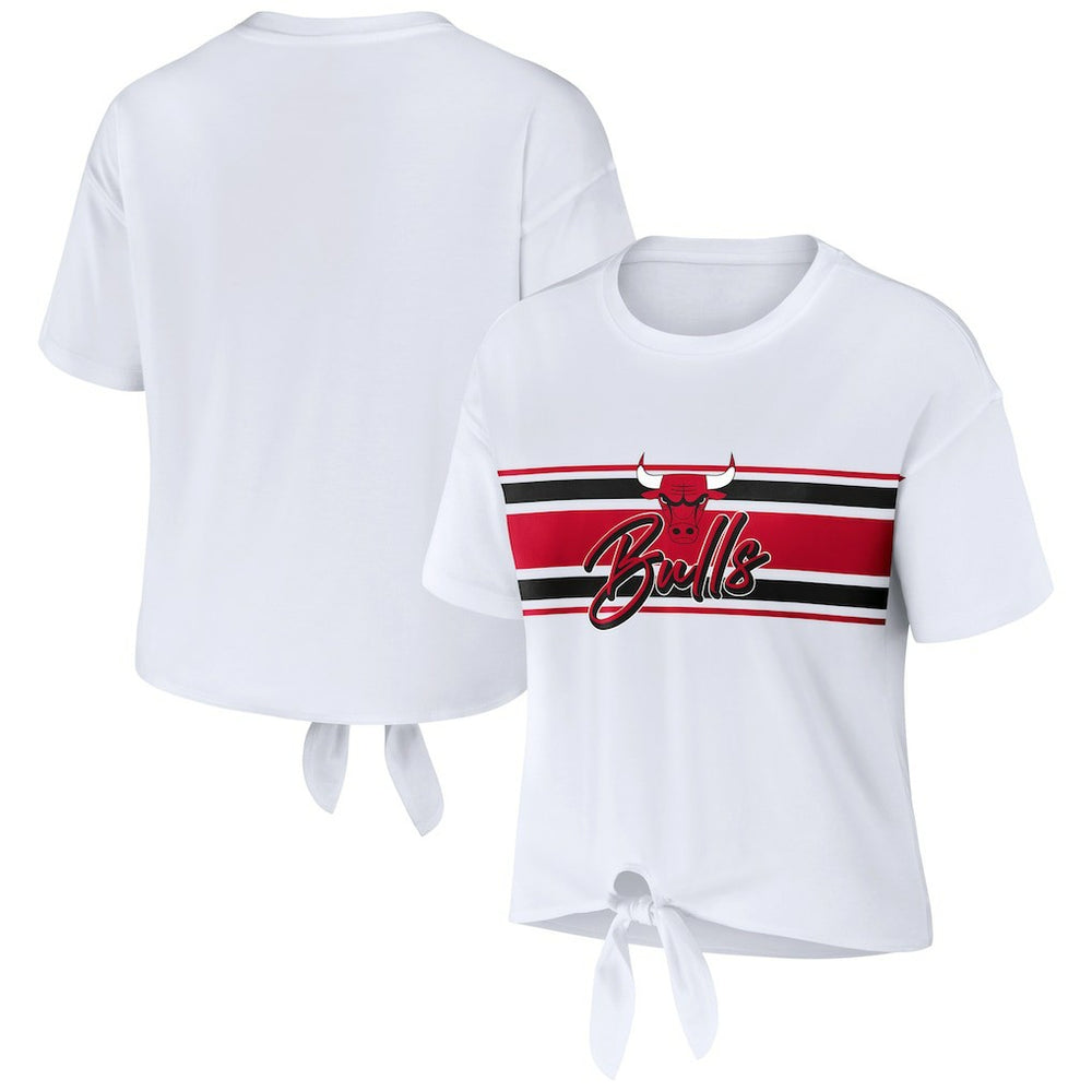 NBA Chicago Bulls WEAR by Erin Andrews Women's Tie-Front T-Shirt sale