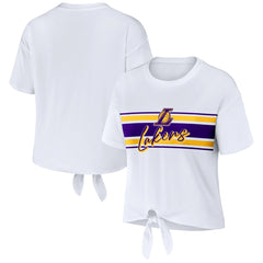 NBA Los Angeles Lakers WEAR by Erin Andrews Women's Tie-Front T-Shirt