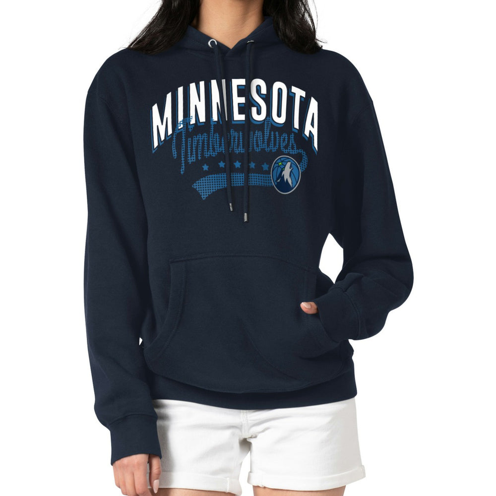 NBA Minnesota Timberwolves G-III 4Her by Carl Banks Women's Filigree Logo Pullover Hoodie - Navy online