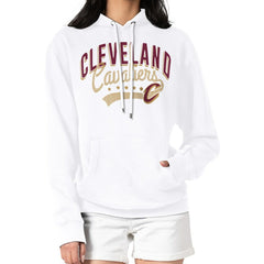 NBA Cleveland Cavaliers G-III 4Her by Carl Banks Women's Filigree Logo Pullover Hoodie - White cheap