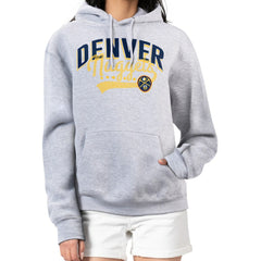 NBA Denver Nuggets G-III 4Her by Carl Banks Women's Filigree Logo Pullover Hoodie - Heather Gray shop