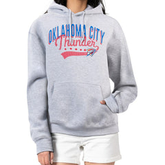 NBA Oklahoma City Thunder G-III 4Her by Carl Banks Women's Filigree Logo Pullover Hoodie - Heather Gray for sale
