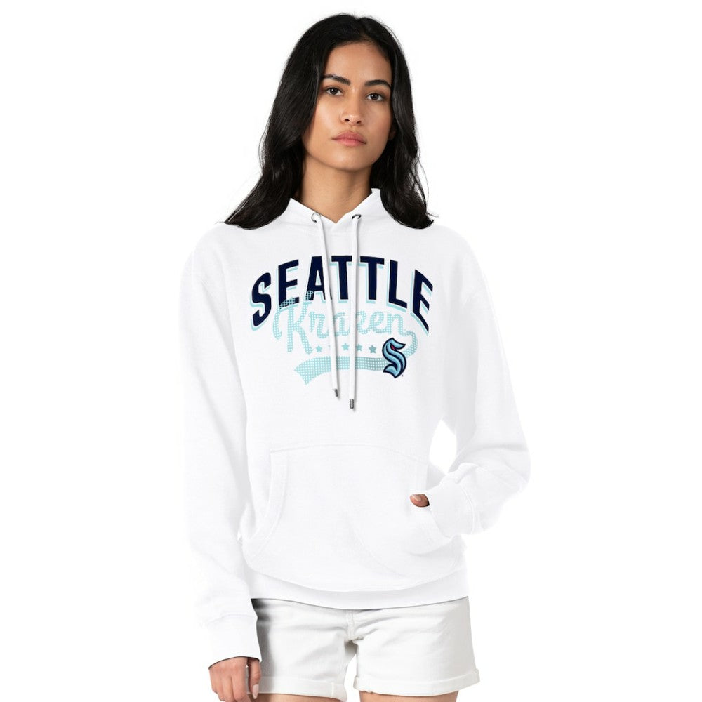 NHL Seattle Kraken G-III 4Her by Carl Banks Women's Filigree Logo Pullover Hoodie – White