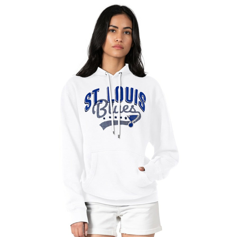 NHL St. Louis Blues G-III 4Her by Carl Banks Women's Filigree Logo Pullover Hoodie – White