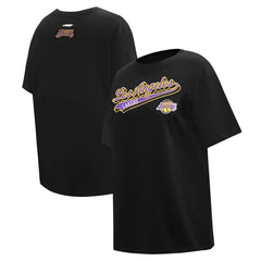 NBA Los Angeles Lakers Pro Standard Women's Script Boyfriend T-Shirt