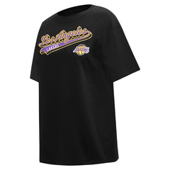 NBA Los Angeles Lakers Pro Standard Women's Script Boyfriend T-Shirt