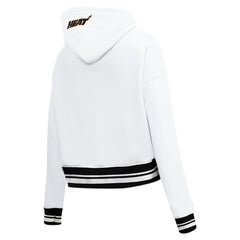 NBA Miami Heat Pro Standard Women's Script Tail Cropped Pullover Hoodie
