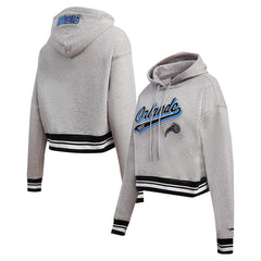 NBA Orlando Magic Pro Standard Women's Script Tail Cropped Pullover Hoodie