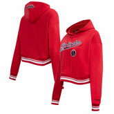NBA Washington Wizards Pro Standard Women's Script Tail Cropped Pullover Hoodie