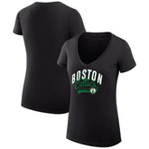 NBA Boston Celtics G-III 4Her by Carl Banks Women's Super-Slim Fit Lightweight Filigree Logo V-Neck T-Shirt