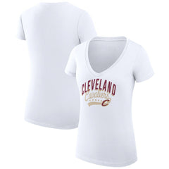 NBA Cleveland Cavaliers G-III 4Her by Carl Banks Women's Super-Slim Fit Lightweight Filigree Logo V-Neck T-Shirt sale