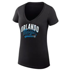 NBA Orlando Magic G-III 4Her by Carl Banks Women's Super-Slim Fit Lightweight Filigree Logo V-Neck T-Shirt