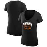 NBA Phoenix Suns G-III 4Her by Carl Banks Women's Super-Slim Fit Lightweight Filigree Logo V-Neck T-Shirt