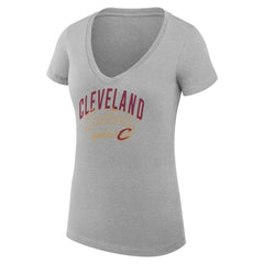 NBA Cleveland Cavaliers G-III 4Her by Carl Banks Women's Super-Slim Fit Lightweight Filigree Logo V-Neck T-Shirt sale