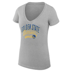 NBA Golden State Warriors G-III 4Her by Carl Banks Women's Super-Slim Fit Lightweight Filigree Logo V-Neck T-Shirt sale