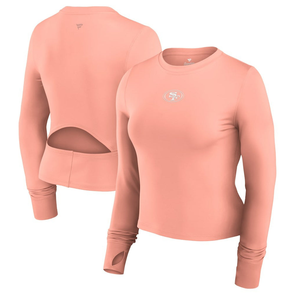 Women's Studio Fitted Long Sleeve Gym Top - San Francisco 49ers