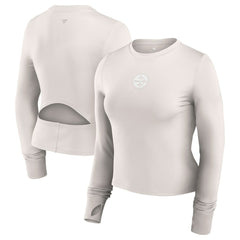 Women's Studio Fitted Long Sleeve Gym Top - Pittsburgh Steelers