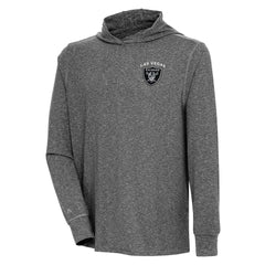 Antigua Saga Long Sleeve Hoodie T-Shirt - Las Vegas Raiders