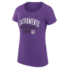 NBA Sacramento Kings G-III 4Her by Carl Banks Women's Super-Slim Fit Lightweight Filigree Logo T-Shirt - Purple online