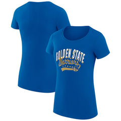 NBA Golden State Warriors G-III 4Her by Carl Banks Women's Super-Slim Fit Lightweight Filigree Logo T-Shirt - Royal for sale