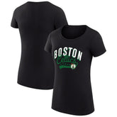 NBA Boston Celtics G-III 4Her by Carl Banks Women's Super-Slim Fit Lightweight Filigree Logo T-Shirt - Black shop