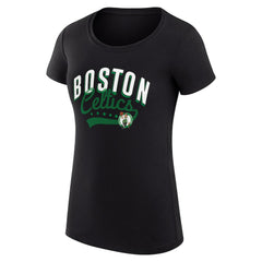 NBA Boston Celtics G-III 4Her by Carl Banks Women's Super-Slim Fit Lightweight Filigree Logo T-Shirt - Black shop