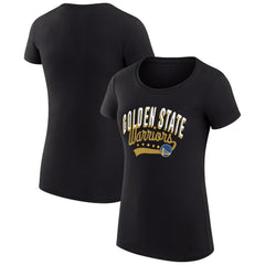 NBA Golden State Warriors G-III 4Her by Carl Banks Women's Super-Slim Fit Lightweight Filigree Logo T-Shirt - Black sale