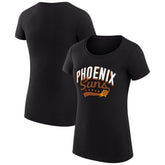 NBA Phoenix Suns G-III 4Her by Carl Banks Women's Super-Slim Fit Lightweight Filigree Logo T-Shirt - Black for sale