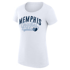 NBA Memphis Grizzlies G-III 4Her by Carl Banks Women's Super-Slim Fit Lightweight Filigree Logo T-Shirt - White sale