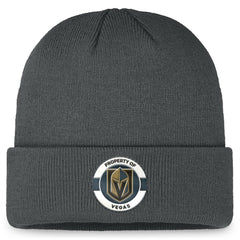 NHL Charcoal Vegas Golden Knights Fanatics Authentic Pro Training Camp Cuffed Knit Hat