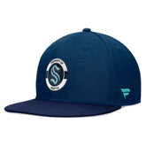 NHL Deep Sea Blue Seattle Kraken Fanatics Authentic Pro Training Camp Snapback Hat