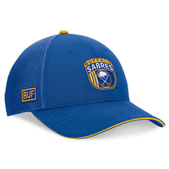 NHL Royal Buffalo Sabres Fanatics 2024 NHL Draft On Stage Trucker Adjustable Hat