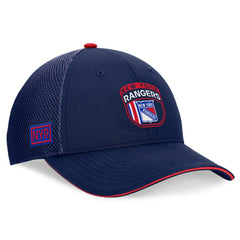 NHL Navy New York Rangers Fanatics 2024 NHL Draft On Stage Trucker Adjustable Hat