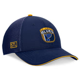 NHL Navy St. Louis Blues Fanatics 2024 NHL Draft On Stage Trucker Adjustable Hat