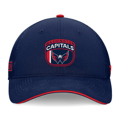 NHL Navy Washington Capitals Fanatics 2024 NHL Draft On Stage Trucker Adjustable Hat
