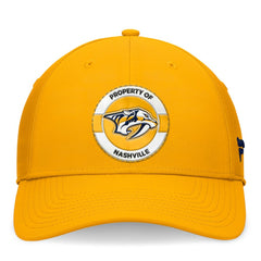 NHL Gold Nashville Predators Fanatics Authentic Pro Training Camp Flex Hat