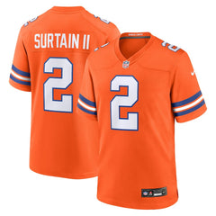 Patrick Surtain II Mile High Collection 1977 Throwback Player Game Jersey - Denver Broncos