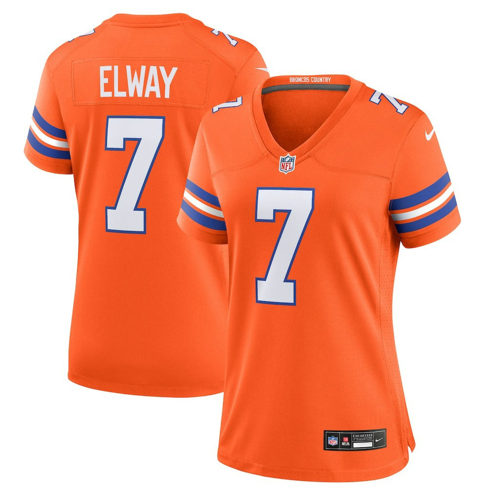 John Elway Women's Mile High Collection 1977 Throwback Player Game Jersey - Denver Broncos