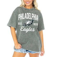 Gameday Couture Women's Tackle Titan Boyfriend Washed T-Shirt - Philadelphia Eagles