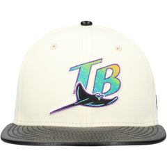 MLB Tampa Bay Rays New Era Game Night Leather Visor 59FIFTY Fitted Hat