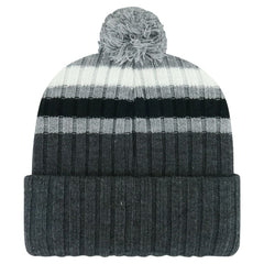 NHL Gray Philadelphia Flyers '47 Stack Patch Cuffed Knit Hat with Pom