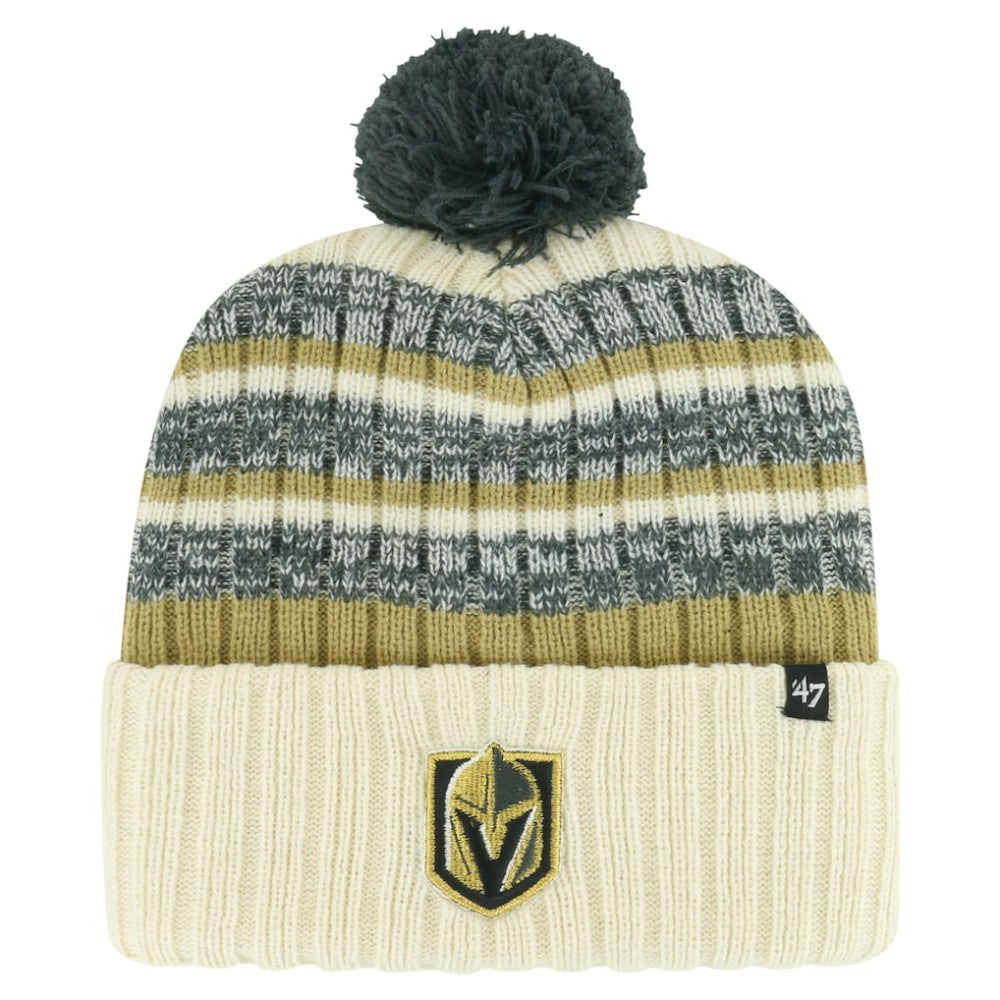 NHL Cream Vegas Golden Knights '47 Tavern Cuffed Knit Hat with Pom