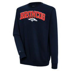 Antigua Victory Chenille Pullover Sweatshirt - Denver Broncos