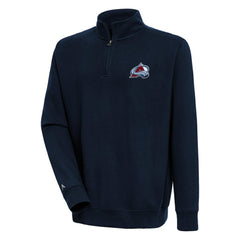NHL Navy Colorado Avalanche Antigua Victory Quarter-Zip Pullover Top
